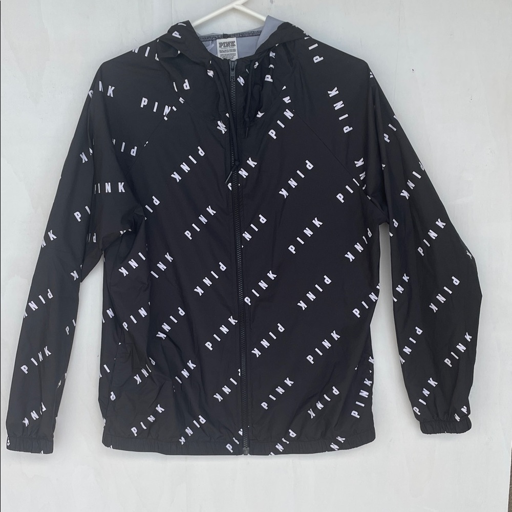 PINK Victoria's Secret Black and White Windbreaker Full Zip XS/S